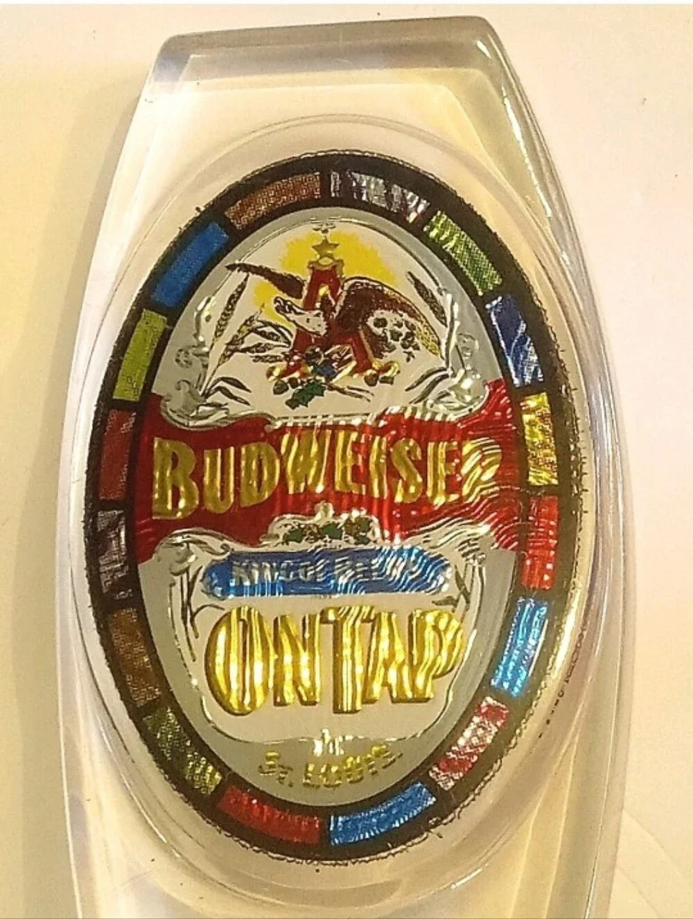 Budweiser Tap Handle King of Beers BUD On Tap Anheuser-Busch St. Louis.